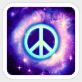 Peace in Space Sticker